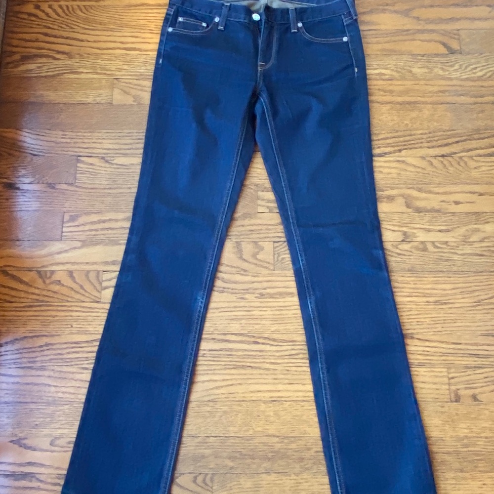 J.Crew dark denim stretch matchstick 27